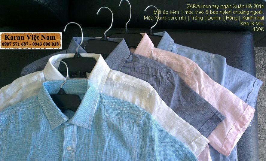 Áo Sơ Mi ZARA tay ngắn LINEN – Xuân Hè 2014 KRASMZR11 Áo Sơ Mi ZARA tay ngắn LINEN – Xuân Hè 2014 KRASMZR11