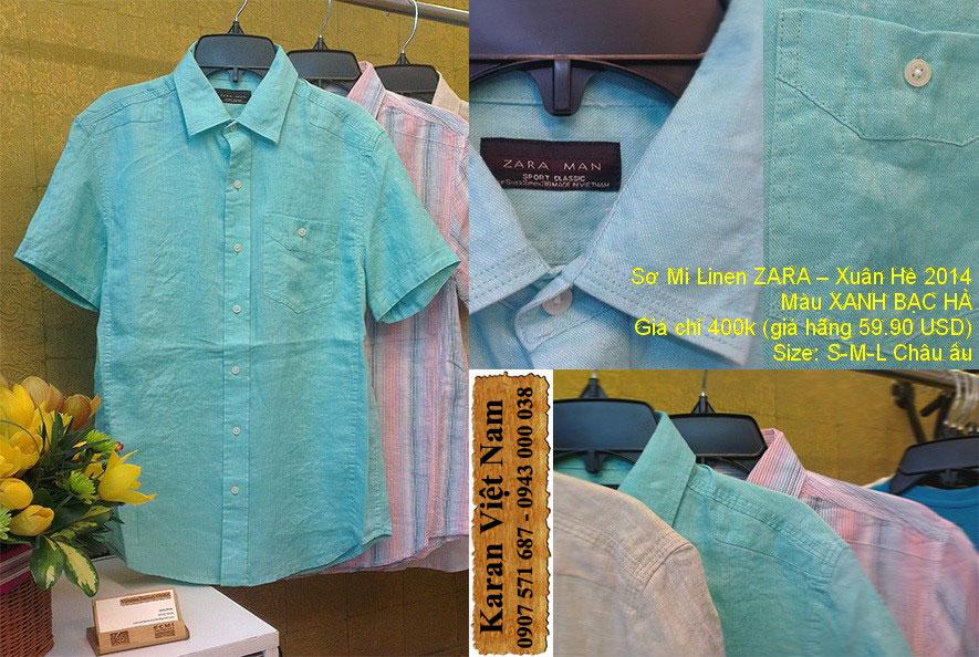 Áo Sơ Mi ZARA tay ngắn LINEN – Xuân Hè 2014 KRASMZR11 Áo Sơ Mi ZARA tay ngắn LINEN – Xuân Hè 2014 KRASMZR11