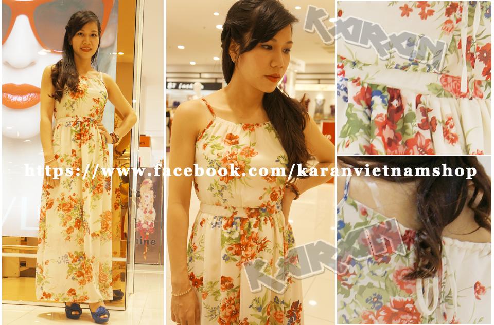 Đầm Maxi Hoa Vạt Nắng KRDM15
