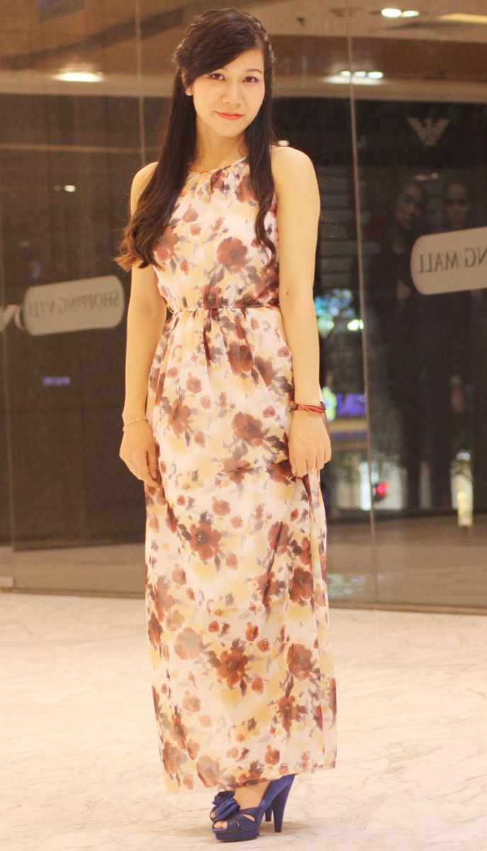 Đầm Maxi Voan Nâu Huyền Bí KRDM08