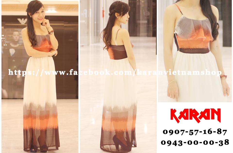 Đầm Maxi Voan Vệt Nắng KRDM07 Đầm Maxi Voan Vệt Nắng KRDM07