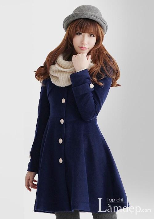 Phong cách Hàn Quốc với áo khoác măng tô dễ thương