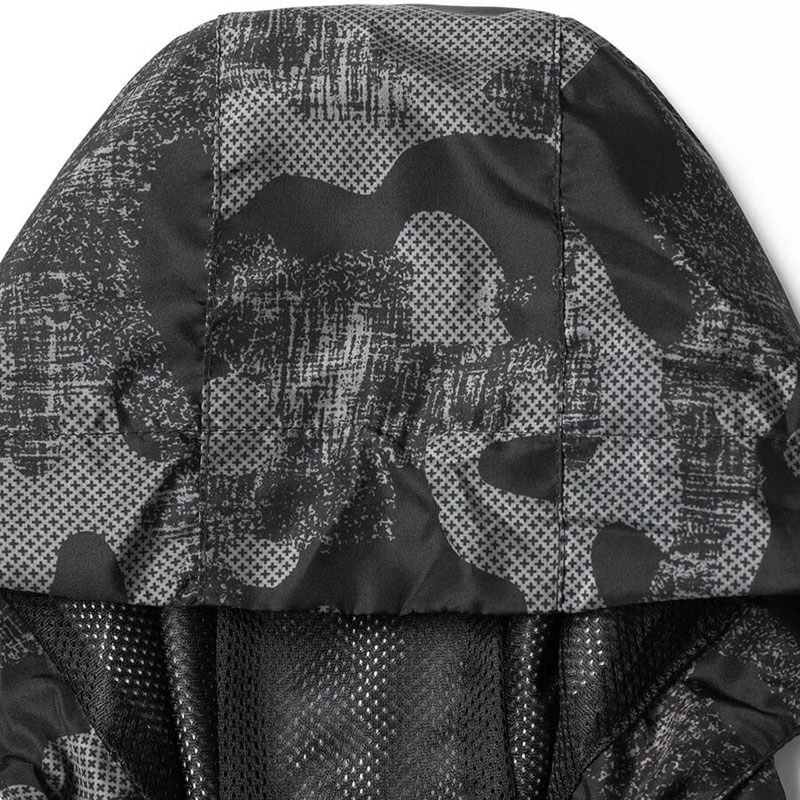 nón áo khoác gió 3D màu xám