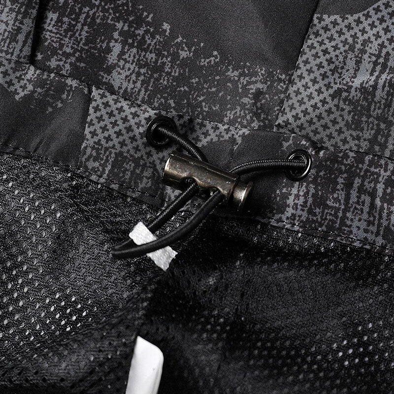 dây rút áo khoác gió 3D màu xám