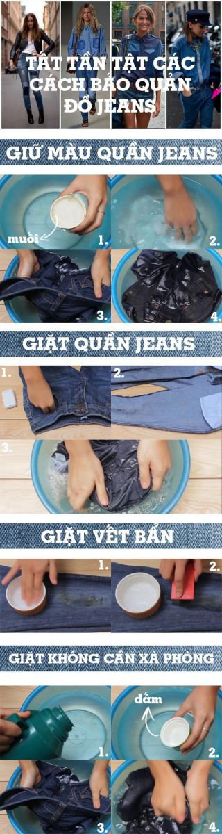 Hướng dẫn bảo quản đồ jeans bằng hình ảnh và video