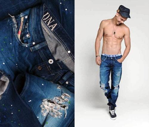phong cách thời trang quý ông cùng với thời trang quần jeans rách h2