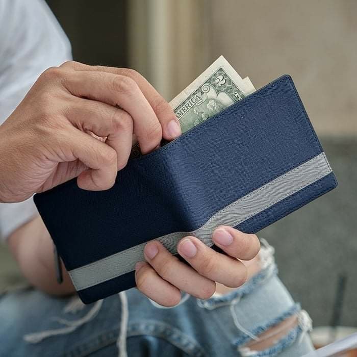 Ví da bò Saffiano nhập khẩu