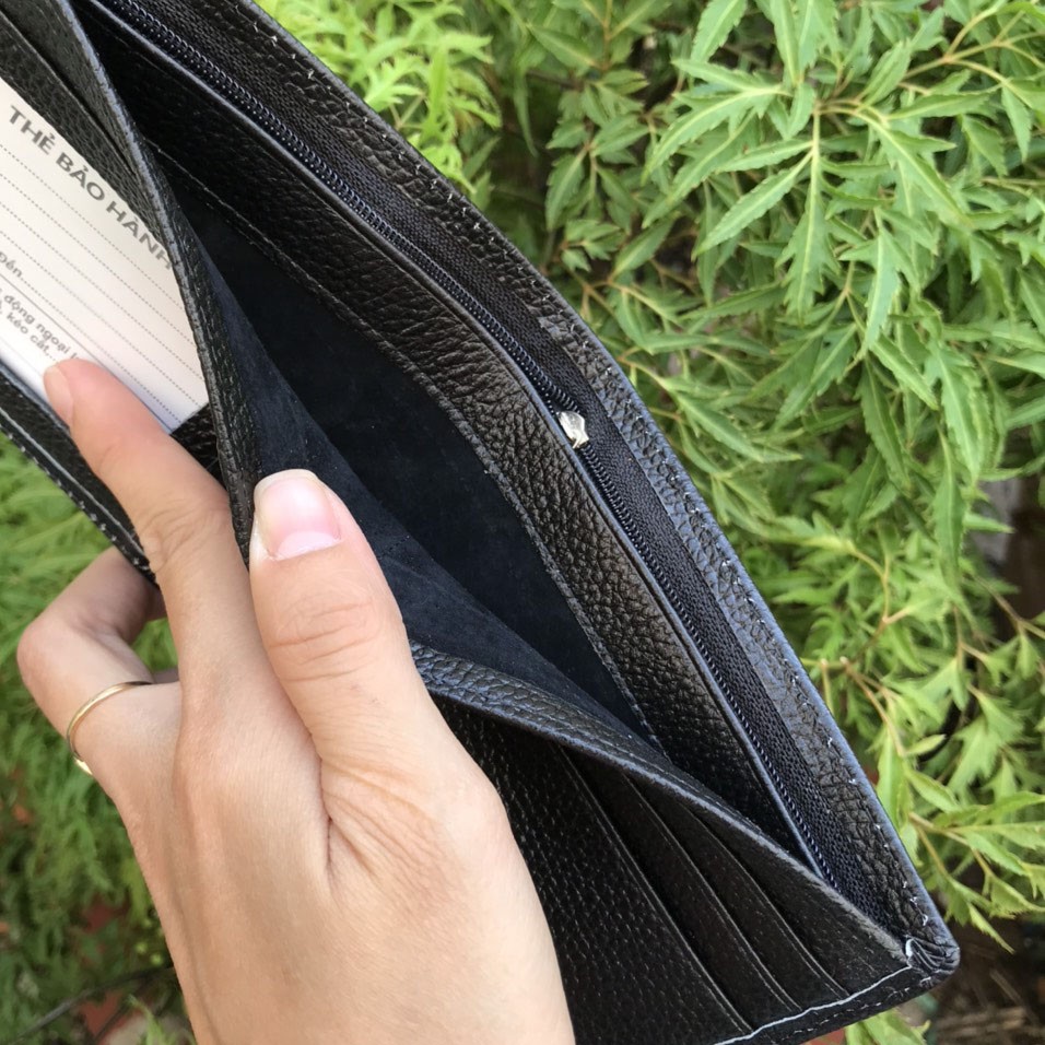 Ví da bò hạt dáng ngang, đứng