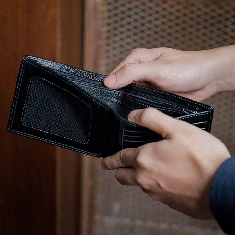 Ví da bò hạt dáng ngang, đứng