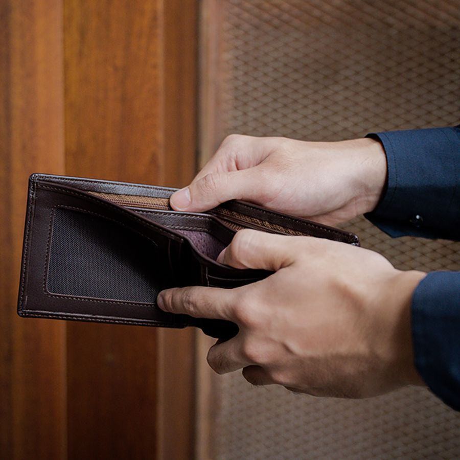 Ví da bò hạt dáng ngang, đứng