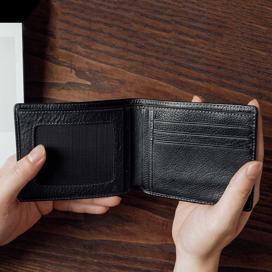 Ví da bò hạt dáng ngang, đứng