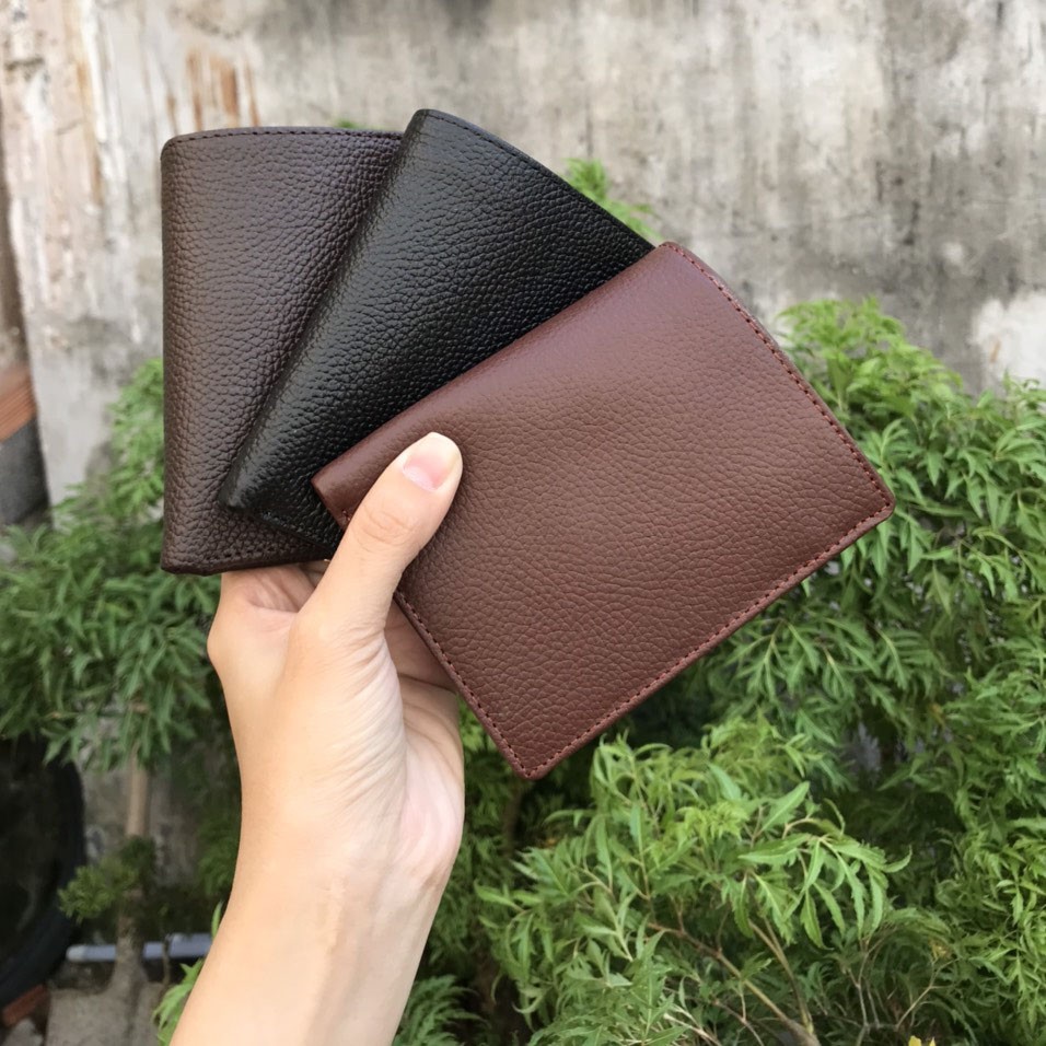 Ví da bò hạt dáng ngang, đứng