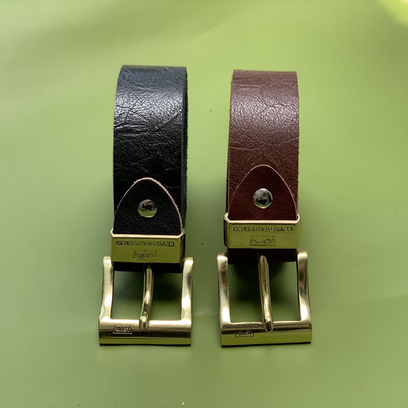 Thắt lưng nam da Latigo đầu đồng