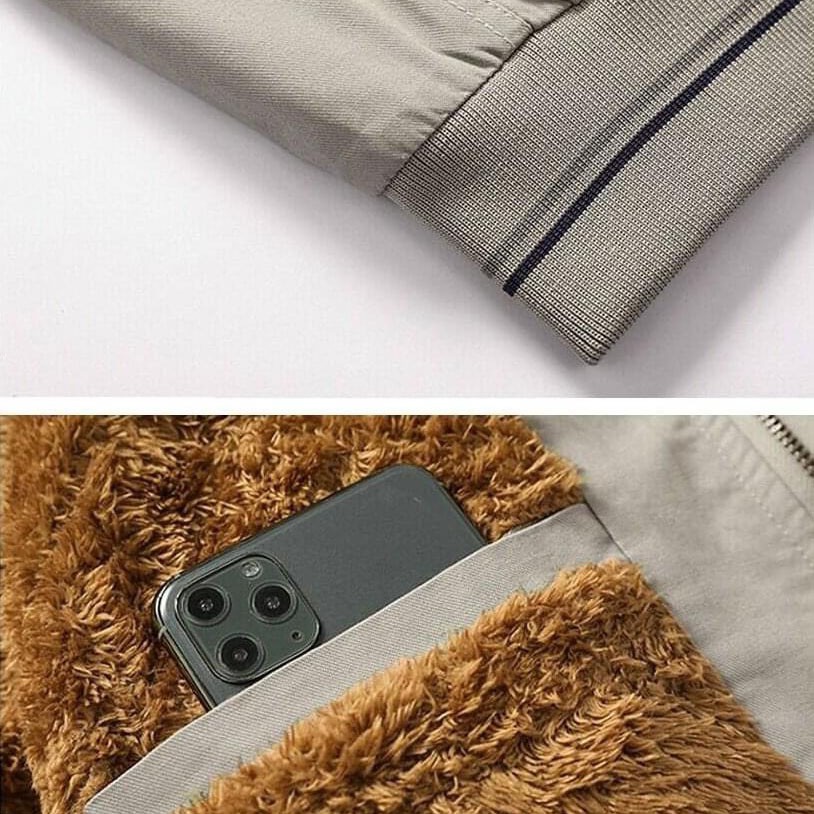Áo khoác kaki nam lót lông