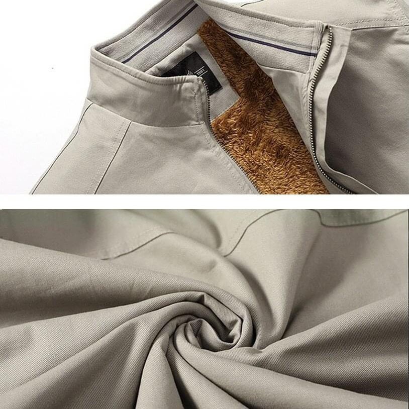 Áo khoác kaki nam lót lông