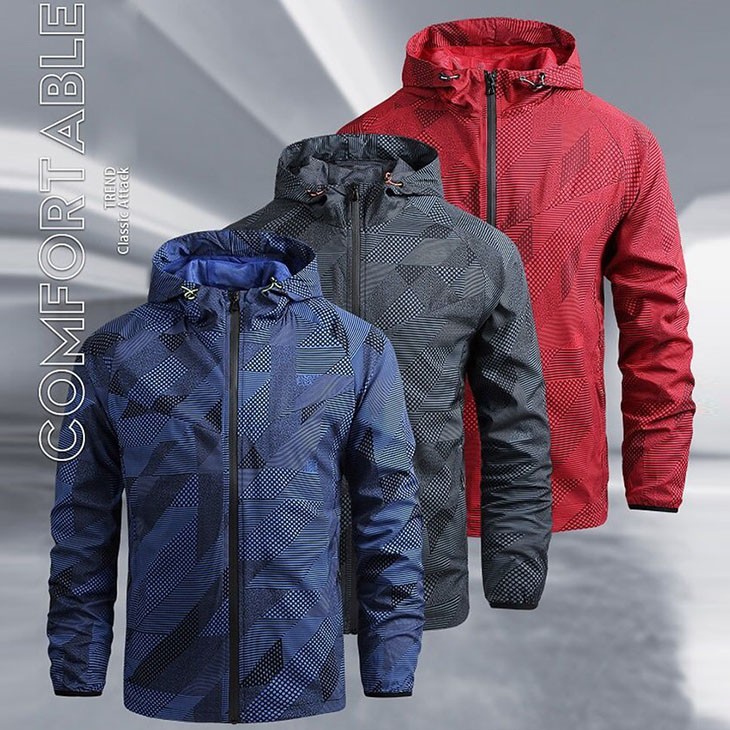 Áo khoác dù nam 2 lớp in 3d cao cấp AKD131
