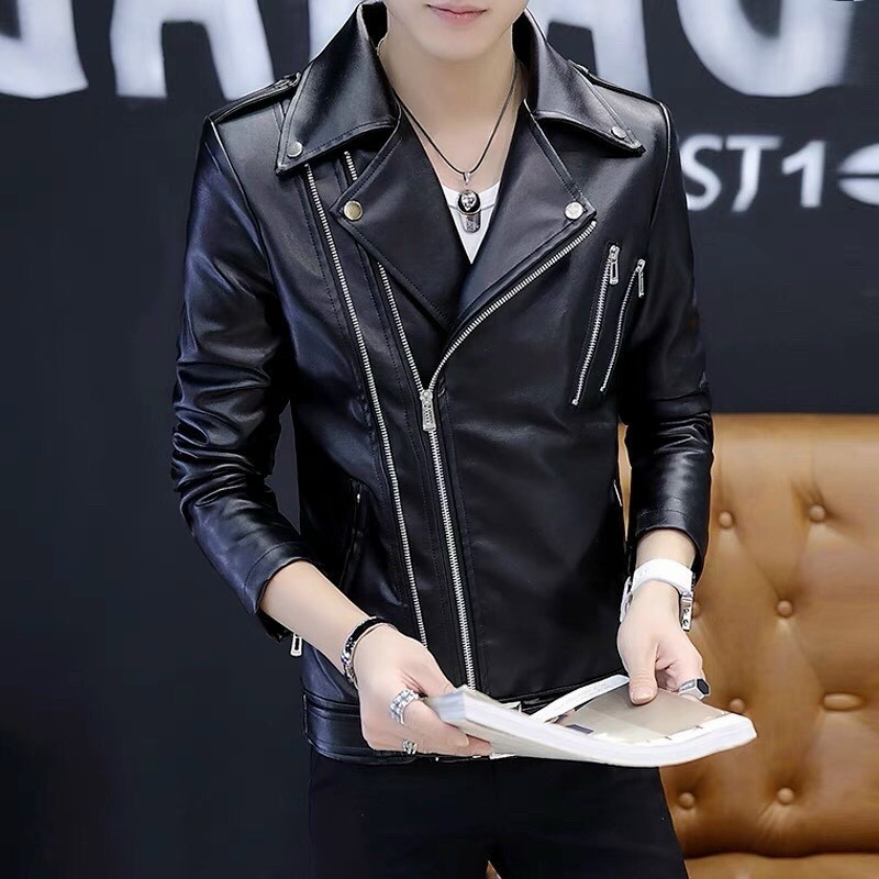 Áo khoác da nam biker AKN255