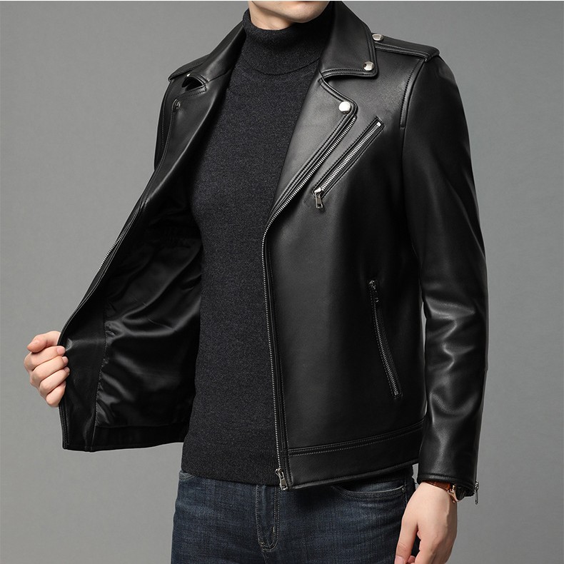 Áo khoác da nam Bike Jacket AKN257