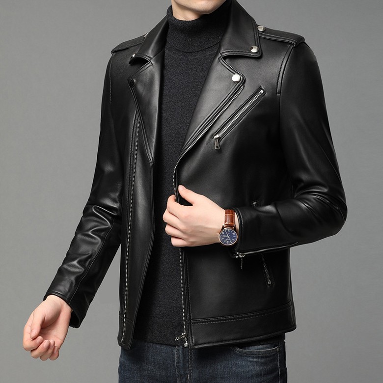 Áo khoác da nam Bike Jacket AKN257