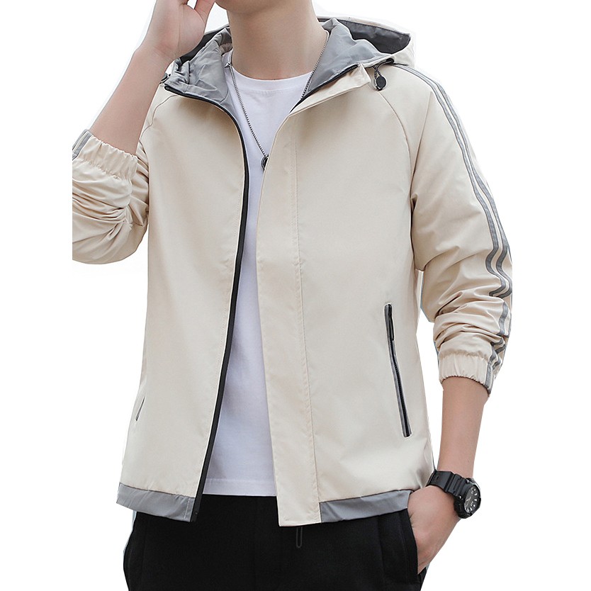 Áo khoác dù bomber nam có nón trùm phong cách nam tính