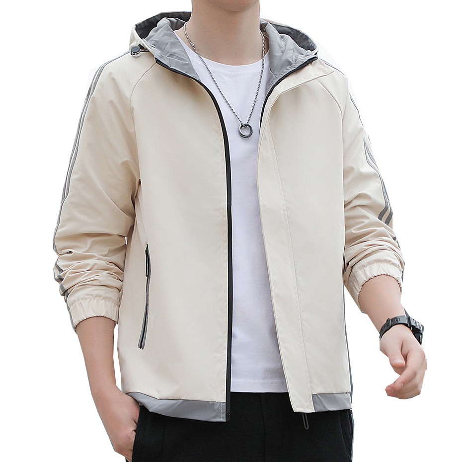 Áo khoác dù bomber nam có nón trùm phong cách nam tính