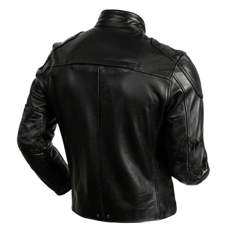 Áo khoác da nam cổ trụ AKN261