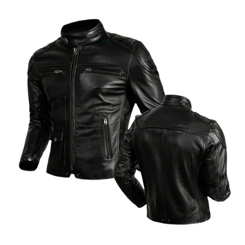 Áo khoác da nam cổ trụ AKN261