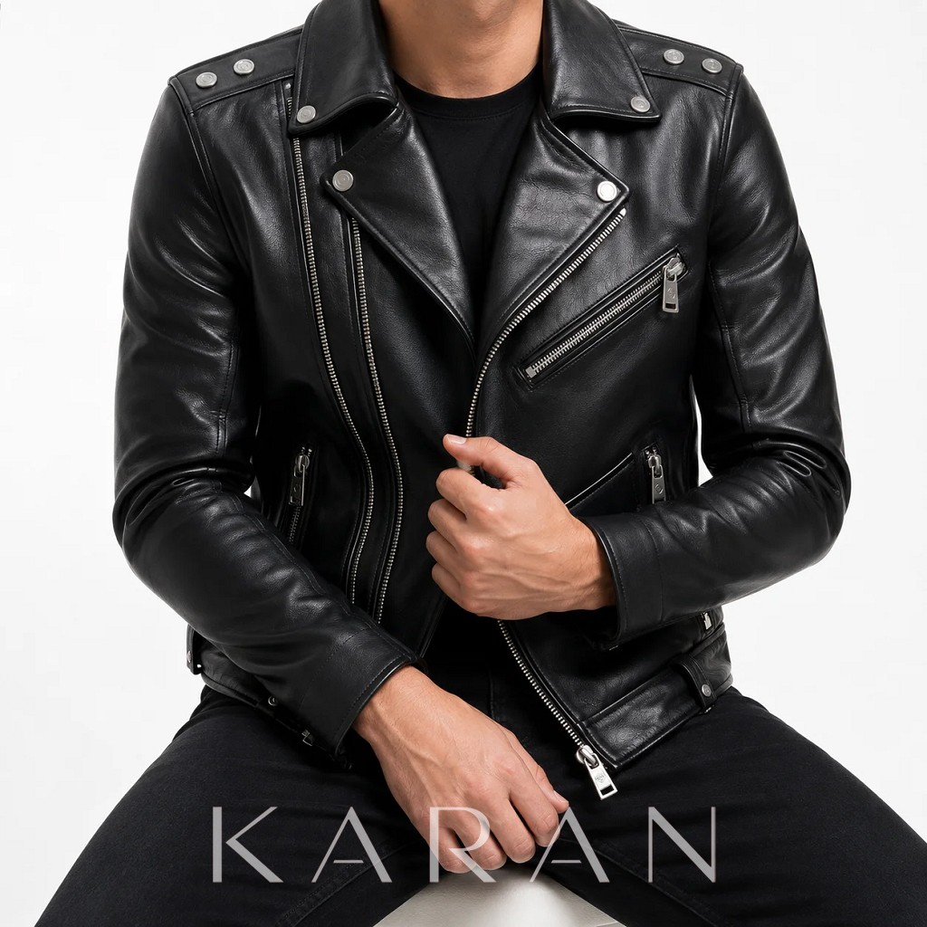 Áo khoác da nam biker jacket
