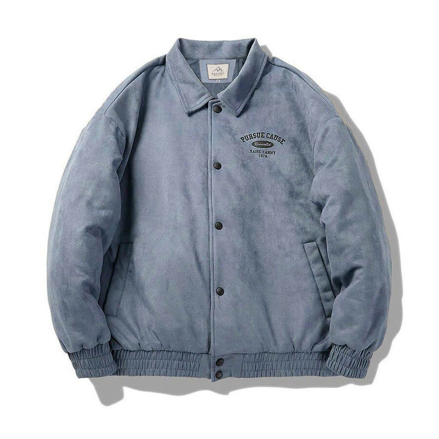 Áo khoác bomber da lộn nam