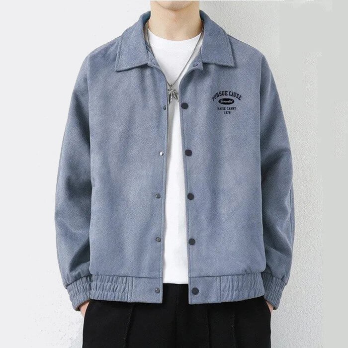 Áo khoác bomber da lộn nam