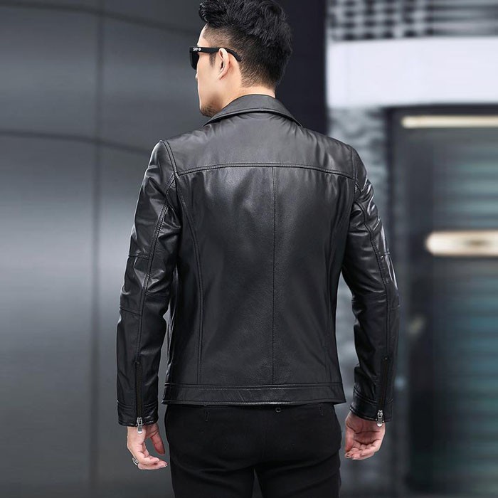 Áo khoác da nam cổ bẻ chuẩn men AKN268