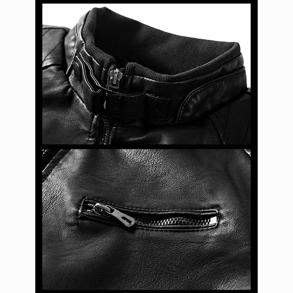 Áo khoác da nam lót dù cá tính