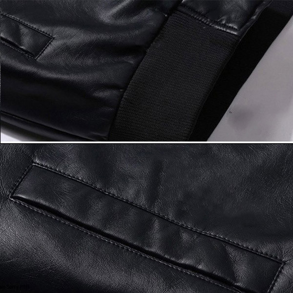 Áo khoác da nam lót lông AKN88