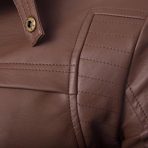 Áo khoác da nam cổ trụ KRAKN137