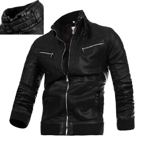 Áo khoác da lót lông cổ đứng dây kéo túi 2022 AKN140