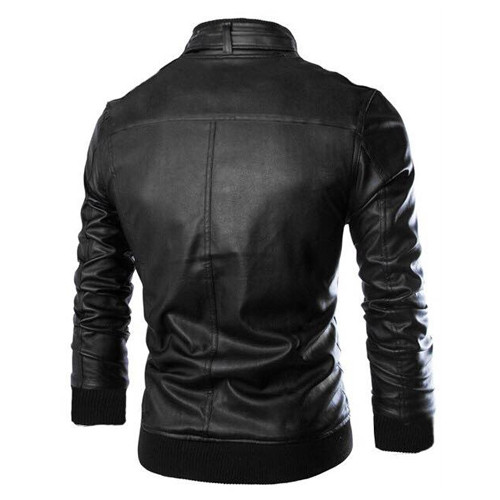 Áo khoác da lót lông cổ đứng dây kéo túi 2022 AKN140