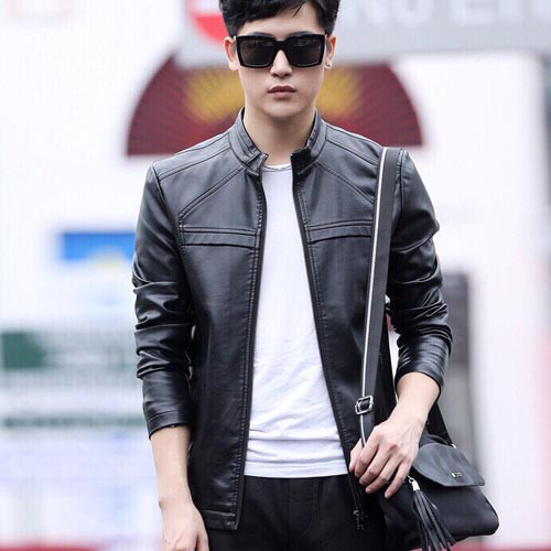 Áo khoác da nam lót lông cao cấp AKN203