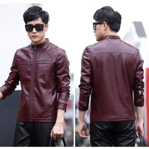 Áo khoác da nam lót lông cao cấp