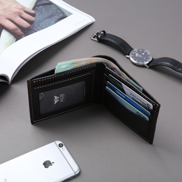 Ví da bò nam Simple