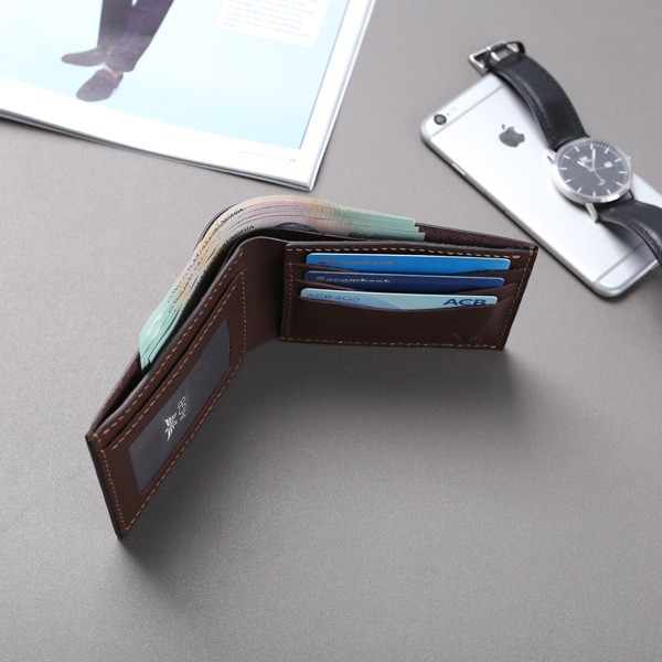 Ví da bò nam Simple