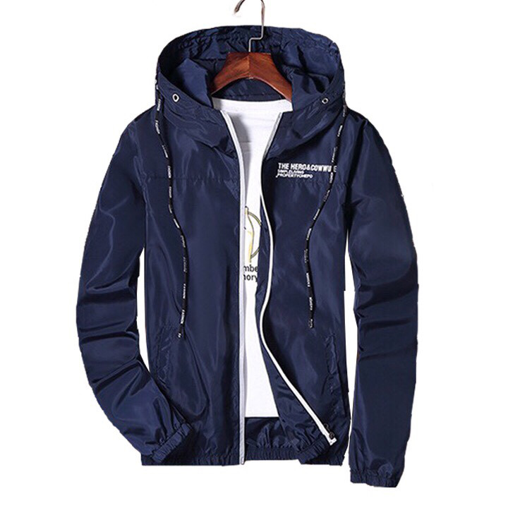 Áo khoác dù nam có nón xếp gọn