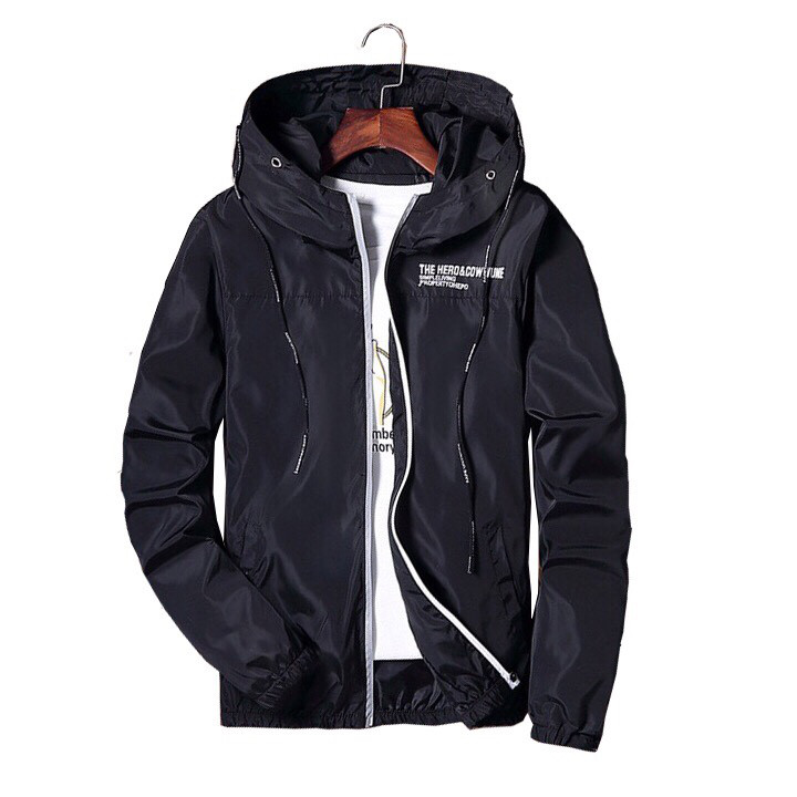 Áo khoác dù nam có nón xếp gọn