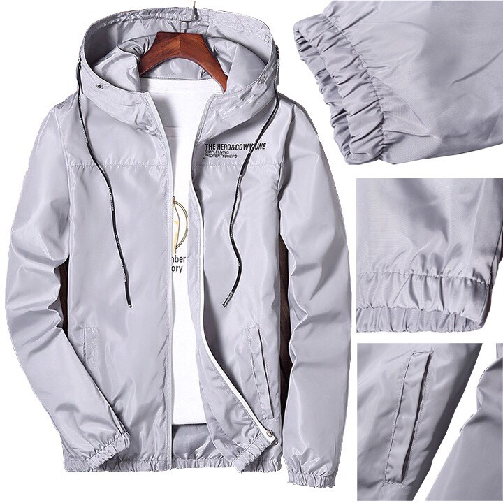 Áo khoác dù nam có nón xếp gọn