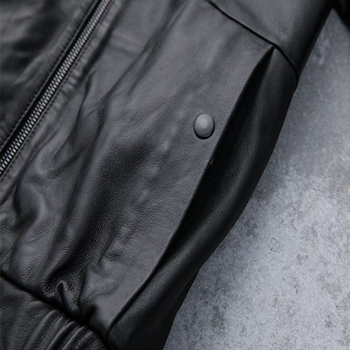 Áo khoác da nam lót nỉ nón trùm