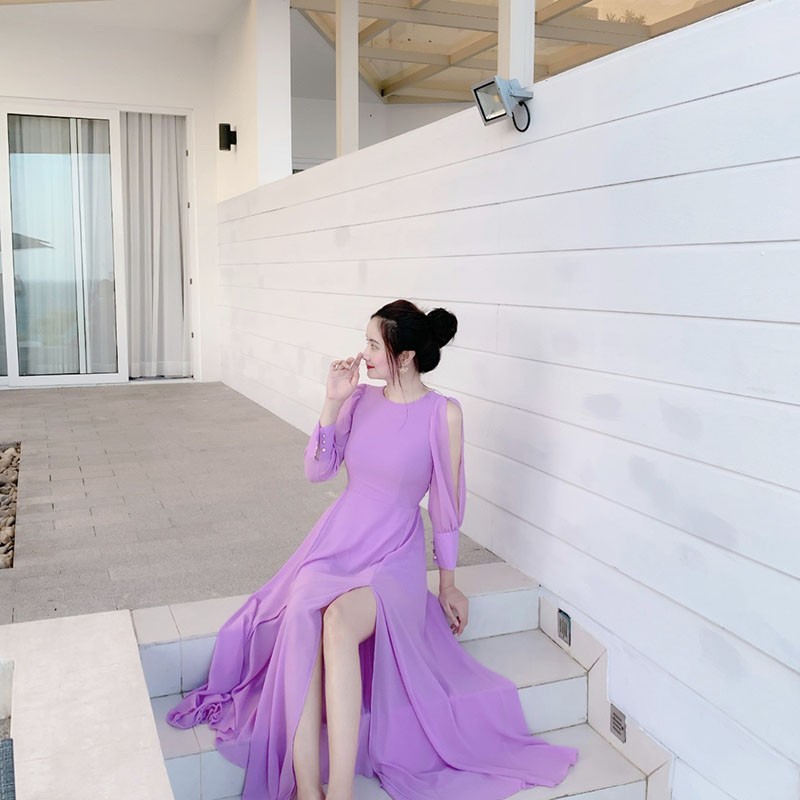 Đầm maxi voan dự tiệc M38