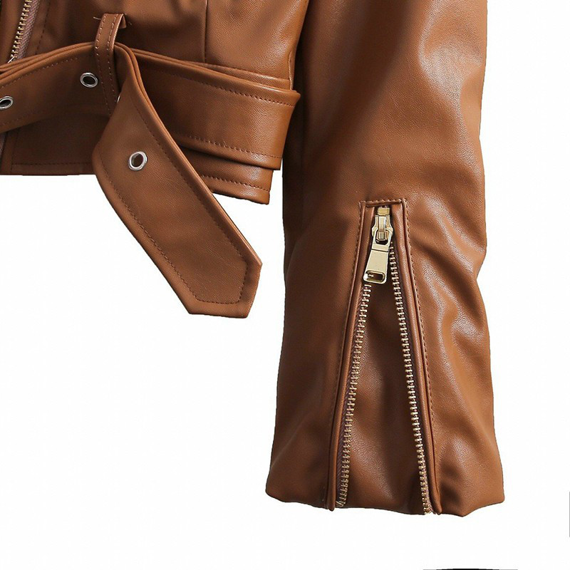 Áo khoác da nữ đẹp cổ bẻ Hot Trend NU42