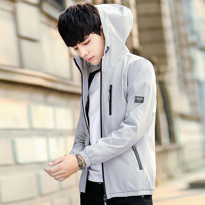 Áo khoác dù nam 2 lớp có nón