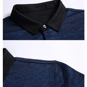 Áo thun nam tay dài cổ bẻ, màu xanh nam tính ATN013Blue