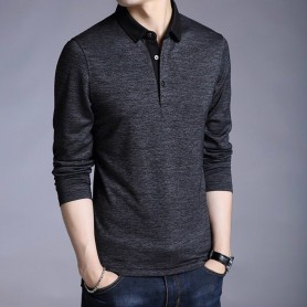 Áo thun nam tay dài, cổ bẻ thời trang ATN013Grey
