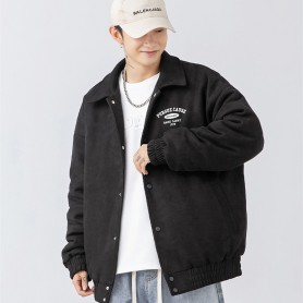 Áo khoác bomber da lộn nam